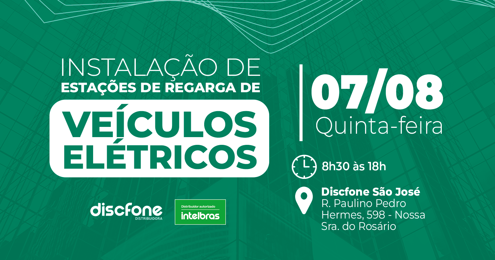 Instalação: Estações de recarga de veículos elétricos