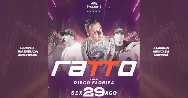 RATTO ACUSTICO + Diego Floripa (abertura)