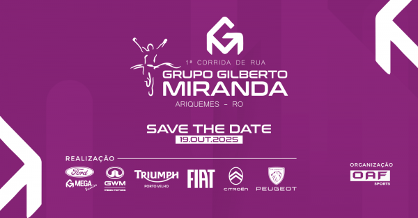 Imagem do evento 1ª CORRIDA GRUPO GILBERTO MIRANDA