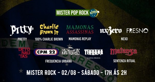 02/08 - Mister Pop Rock Brasil: Charlie Brown, Pitty, Nx Zero, Raimundos, CPM 22, Mamonas e mais!