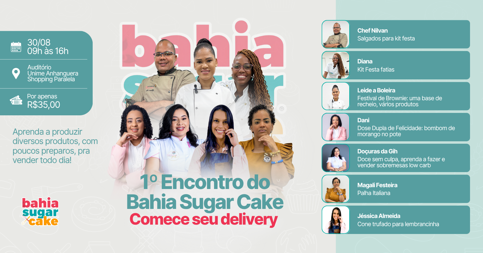 Encontro Bahia sugar cake