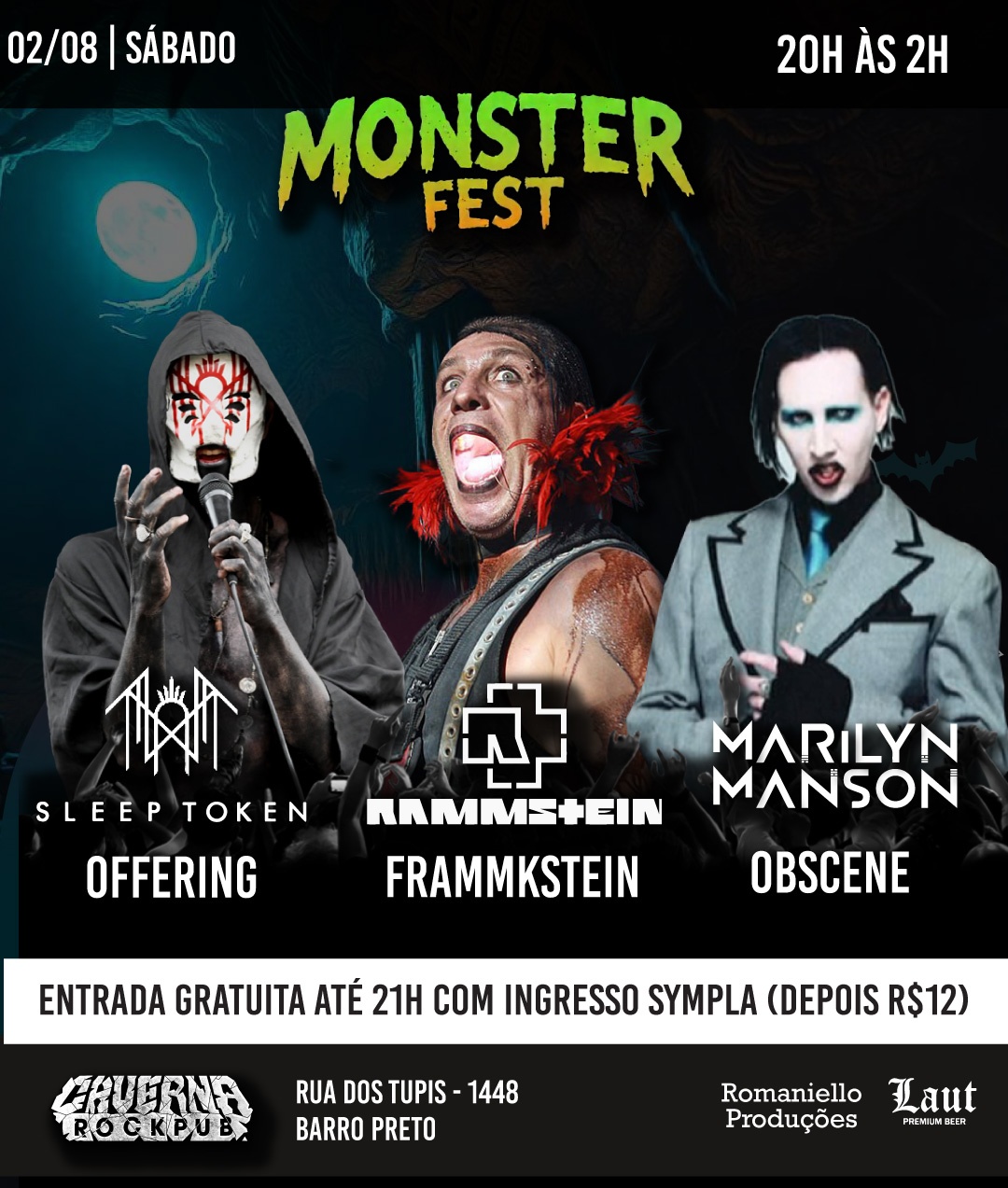 02/08 - Monster Fest: Rammstein, Marilyn Manson e Sleep Token em