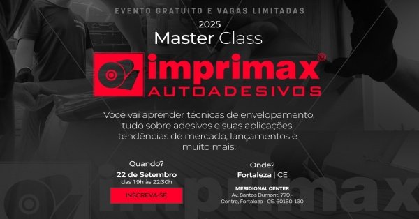 Imagem do evento WORKSHOP DE ENVELOPAMENTO IMPRIMAX - FORTALEZA (CE)