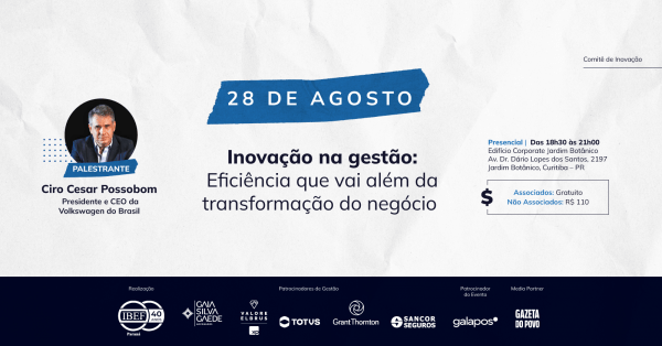 Imagem do evento Comitê de Inovação 28/08/25 IBEF Paraná