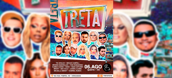 Banner Pink Flamingo |Treta Festa - Quarta, 06 de Agosto
