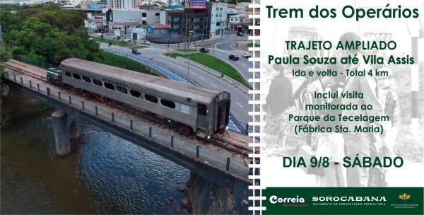 Imagem do evento Trem dos Operários - 9/8/2025