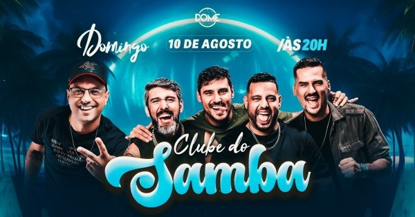Imagem do evento CLUBE DO SAMBA | DOMINGO | 10/08 | 20 HRS