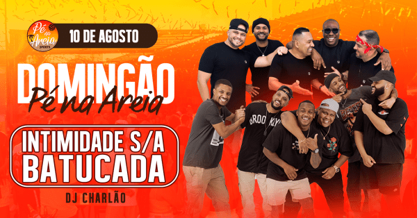 Imagem do evento DOMINGÃO PÉ NA AREIA - Domingo 10/08