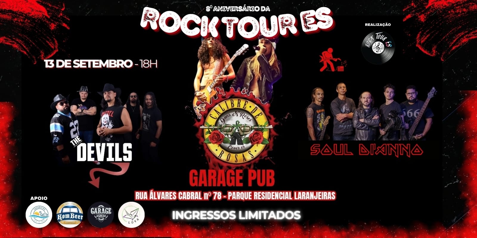 ANIVERSARIO 8 ANOS ROCK TOUR ES - GARAGE PUB
