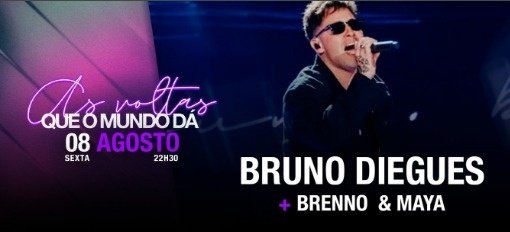 Banner Bruno Diegues Show exclusivo @ Toca
