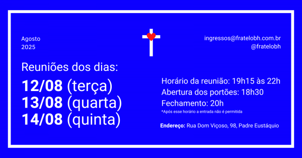 Imagem do evento Reuniões Presenciais 12, 13 e 14/08/2025