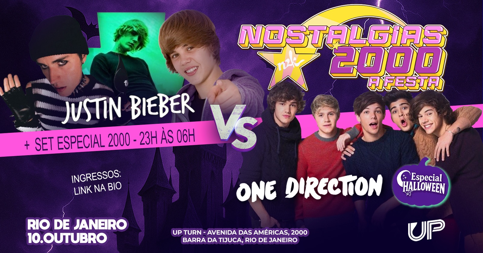 Halloween Nostalgias 2000: JB vs 1D - Edição RIO DE JANEIRO - Av das Américas, 2000, Barra da Tijuca