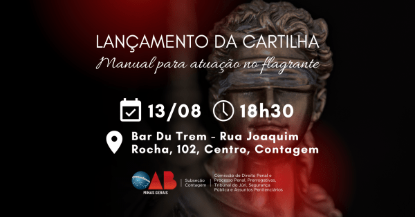 Imagem do evento Lançamento da Cartilha: Manual para atuação no flagrante