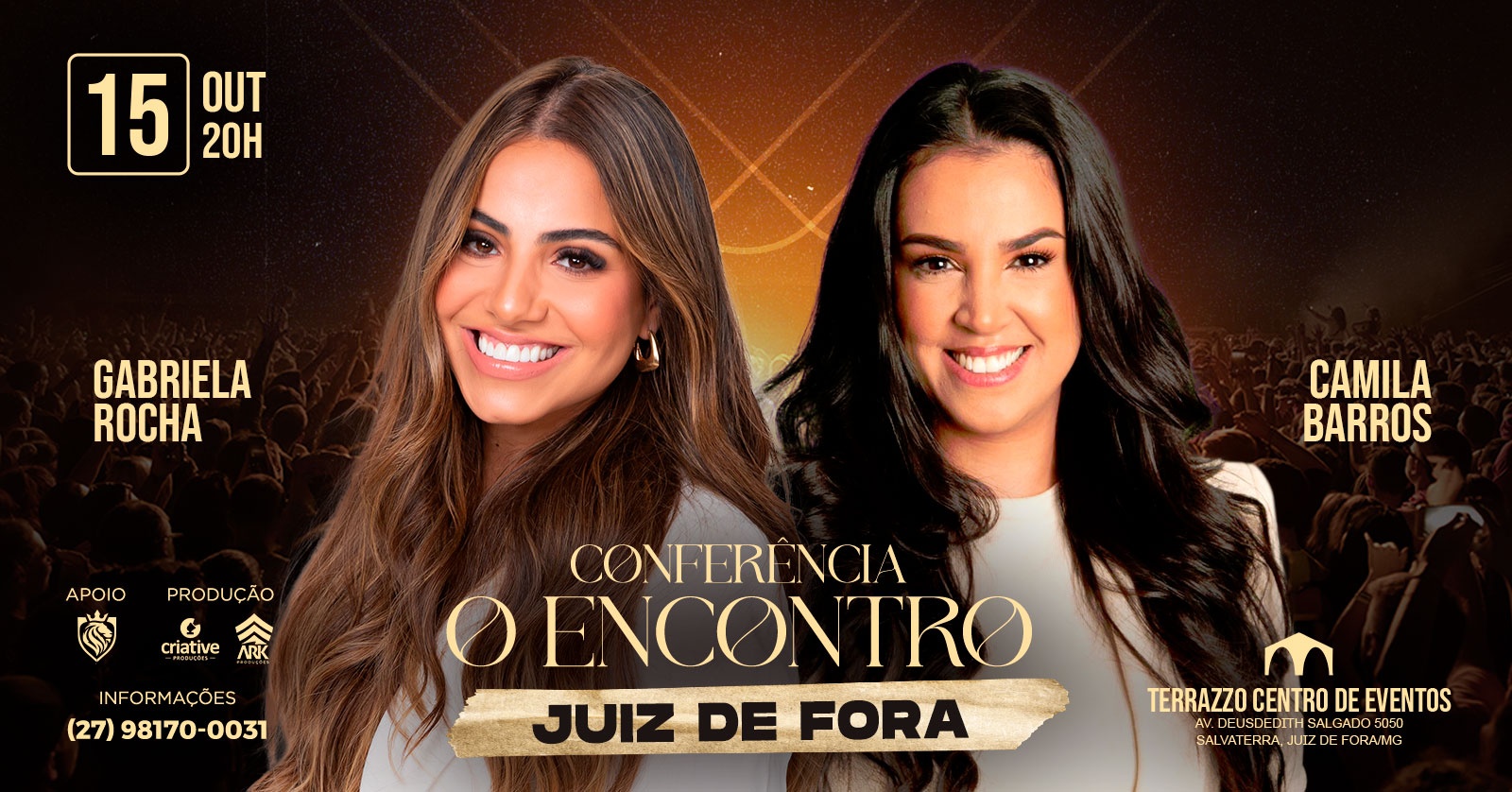 GABRIELA ROCHA E CAMILA BARROS EM JUIZ DE FORA - CONFERÊNCIA O ENCONTRO