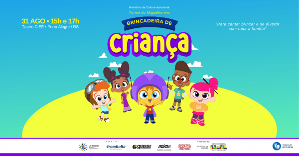 Imagem do evento Turma do Miguelito em: Brincadeira de Criança - 15h PORTO ALEGRE