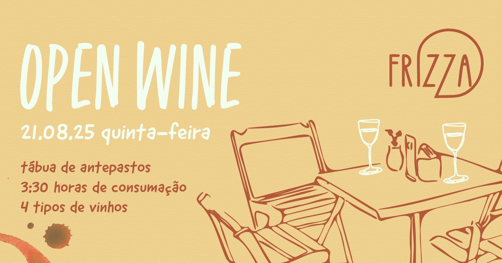 OPEN WINE + TÁBUA ANTIPASTOS | no Frizza Pizza Frita Napolitana
