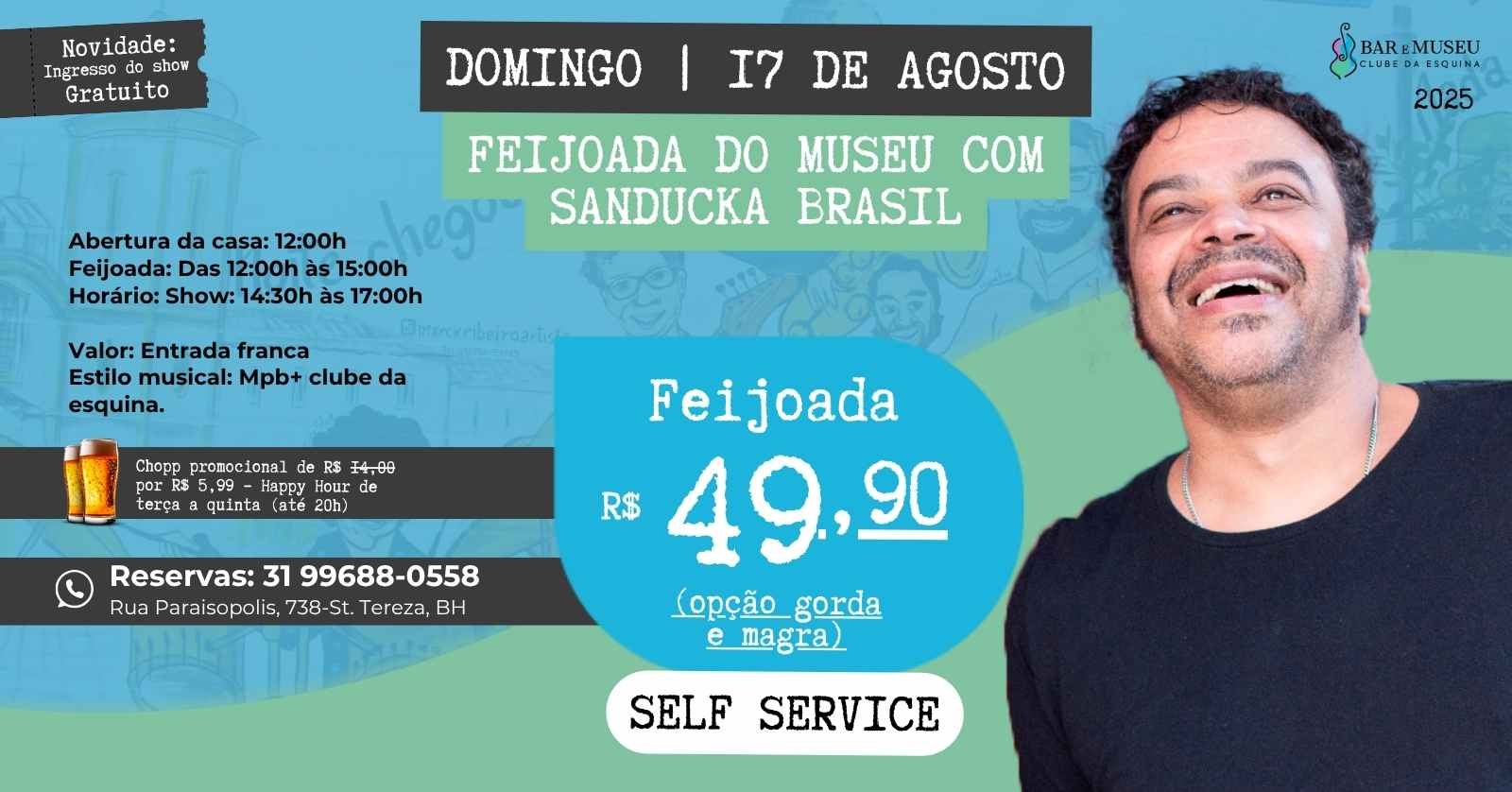 FEIJOADA NO MUSEU COM SANDUCKA BRASIL 