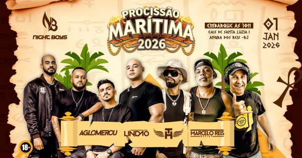 Imagem do evento Procissão Marítima 2026 - Escuna Night Boys Boat