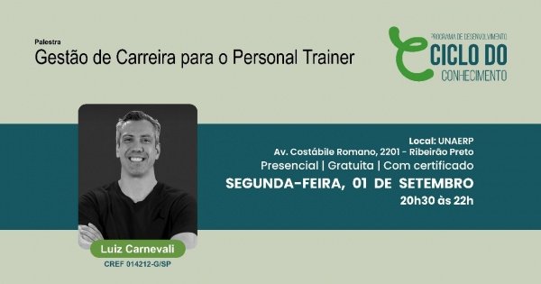 Imagem do evento Gestão de Carreira para o Personal Trainer