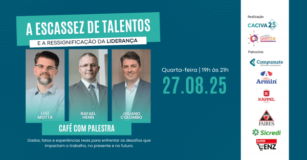 Imagem do evento Café com Palestra: "A escassez de talentos e a ressignificação da liderança".
