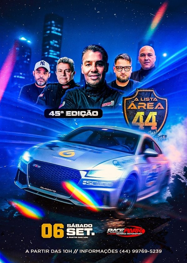 Imagem do evento 45° edição da lista área 44 carros