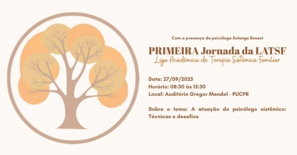 Imagem do evento 1º Jornada Acadêmica da Liga Acadêmica de Terapia Sistêmica Familiar