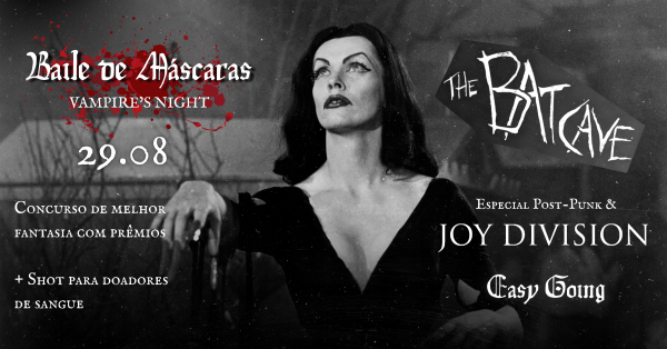 Imagem do evento BATCAVE - Baile de Máscaras | Especial Joy Division