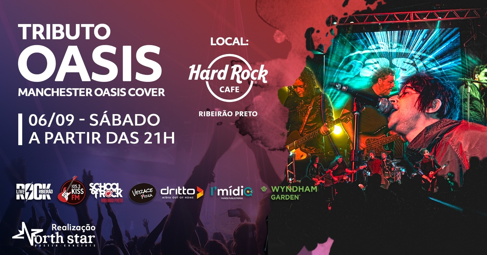 Live Rock Ribeirão apresenta Manchester Oasis no Hard Rock