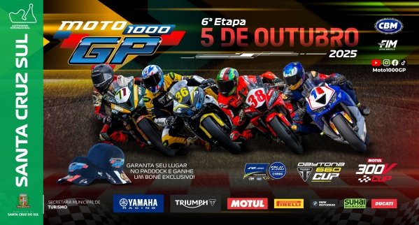 Imagem do evento MOTO1000GP | 6ª ETAPA | TEMPORADA 2025 | SANTA CRUZ DO SUL
