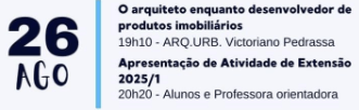 Imagem do evento JORNADA ACADÊMICA - ARQUITETURA E URBANISMO - DIA 02