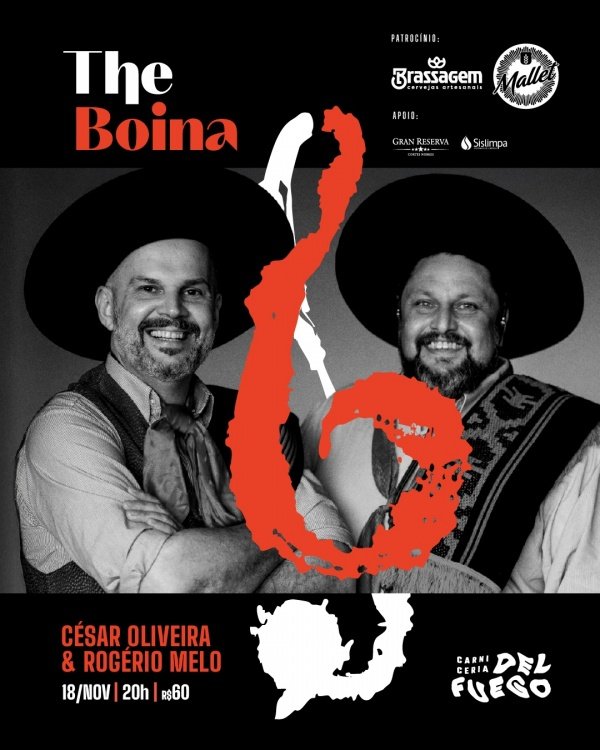Imagem do evento The Boina - César Oliveira e Rogério Melo