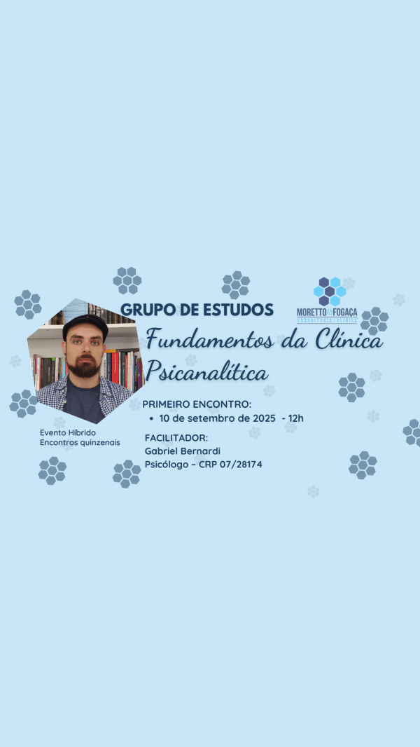Imagem do evento GRUPO DE ESTUDOS - Fundamentos da Clínica Psicanalítica