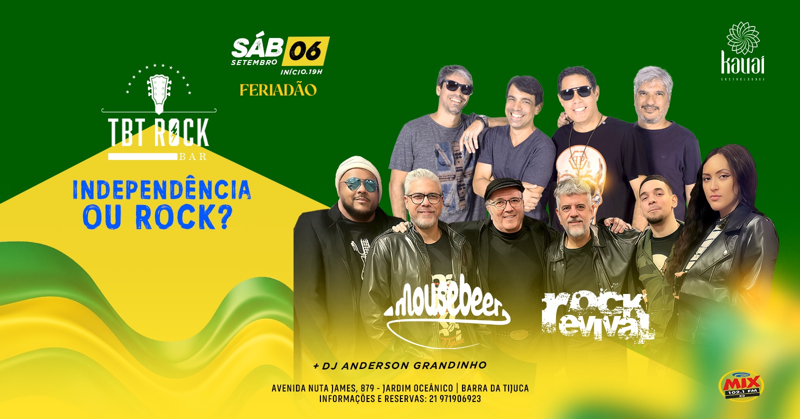 OS EMBALOS DE SÁBADO A NOITE | TBT ROCK BAR | ZINID & BANDA | BARONI & BANDA | KAUAI BARRA DA TIJUCA