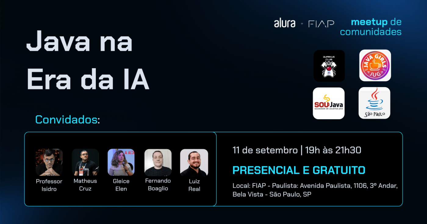 Meetup de Comunidade: Java na Era da IA em São Paulo - Sympla