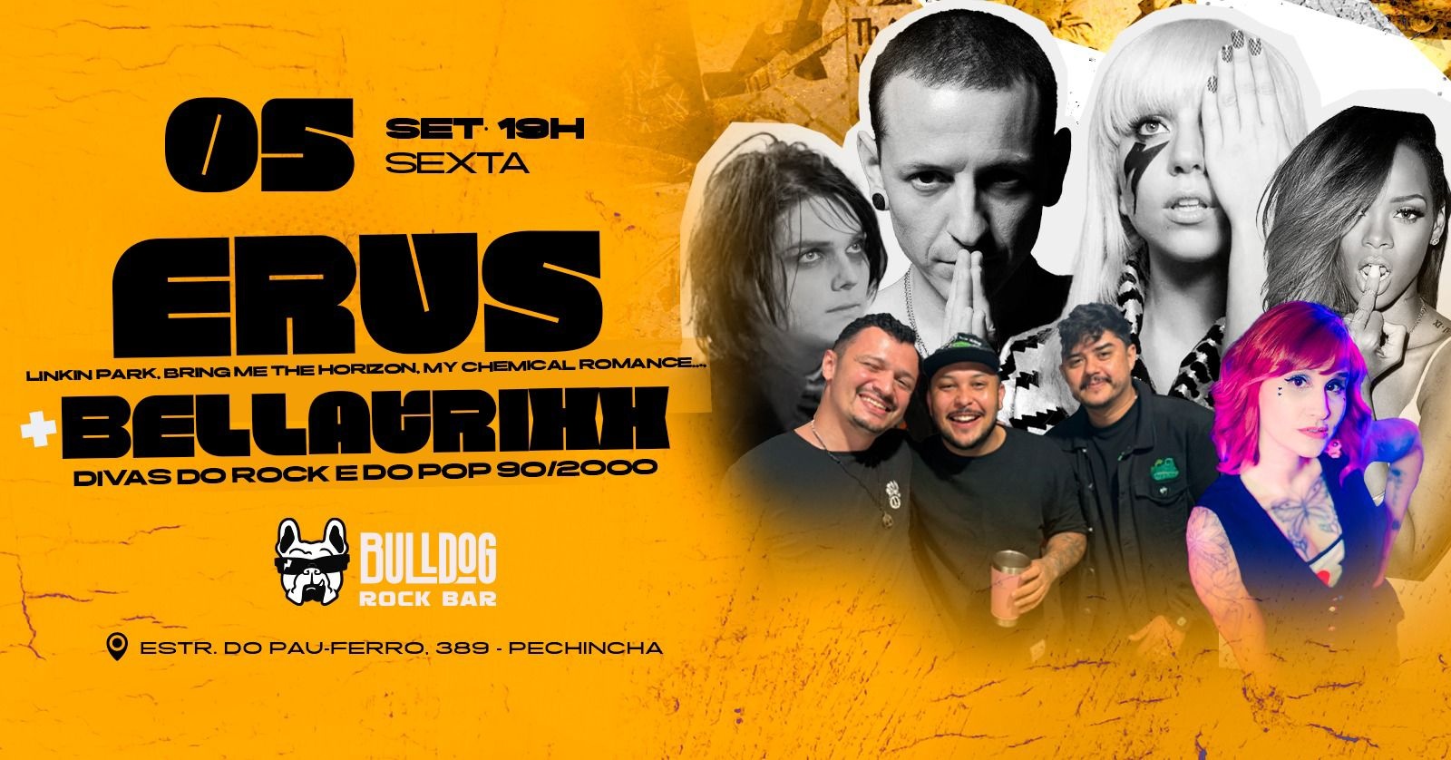 05 de Setembro - NOITE EMO com as Bandas BELLATRIXX e ERUS