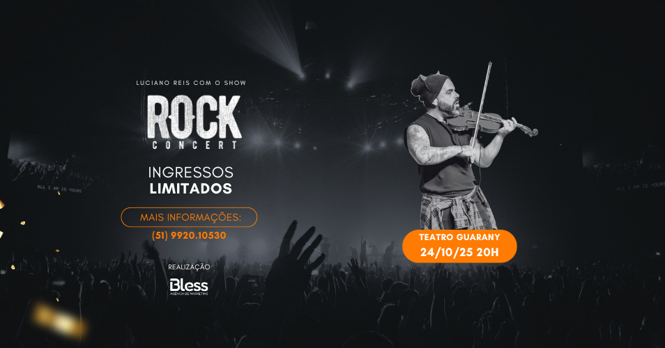 Luciano Reis com o show Rock Concert - Pelotas
