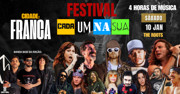 Imagem do evento Festival Cada Um Na Sua em Franca - SP - Sábado (10/01/2026)