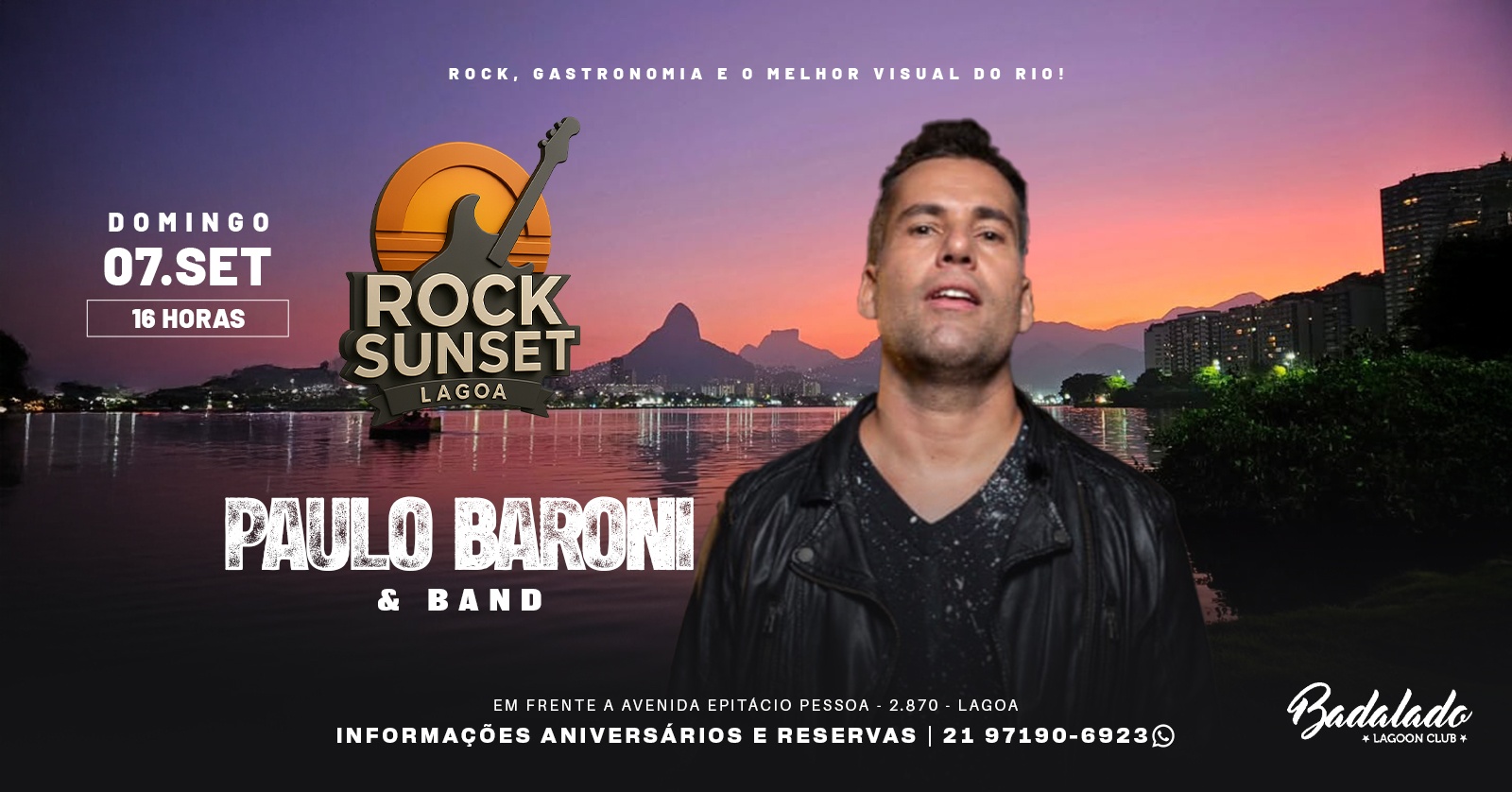 ROCK SUNSET LAGOA | DOM 07 SETEMBRO | SHOW BARONI BAND