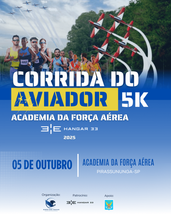 Imagem do evento CORRIDA DO AVIADOR - AFA - HANGAR 33 - 05/10/2025