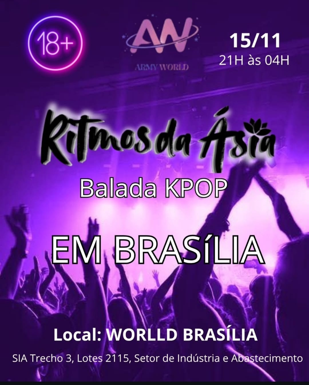 RITMOS DA ÁSIA - BALADA K-POP 18+ em Brasília - Sympla