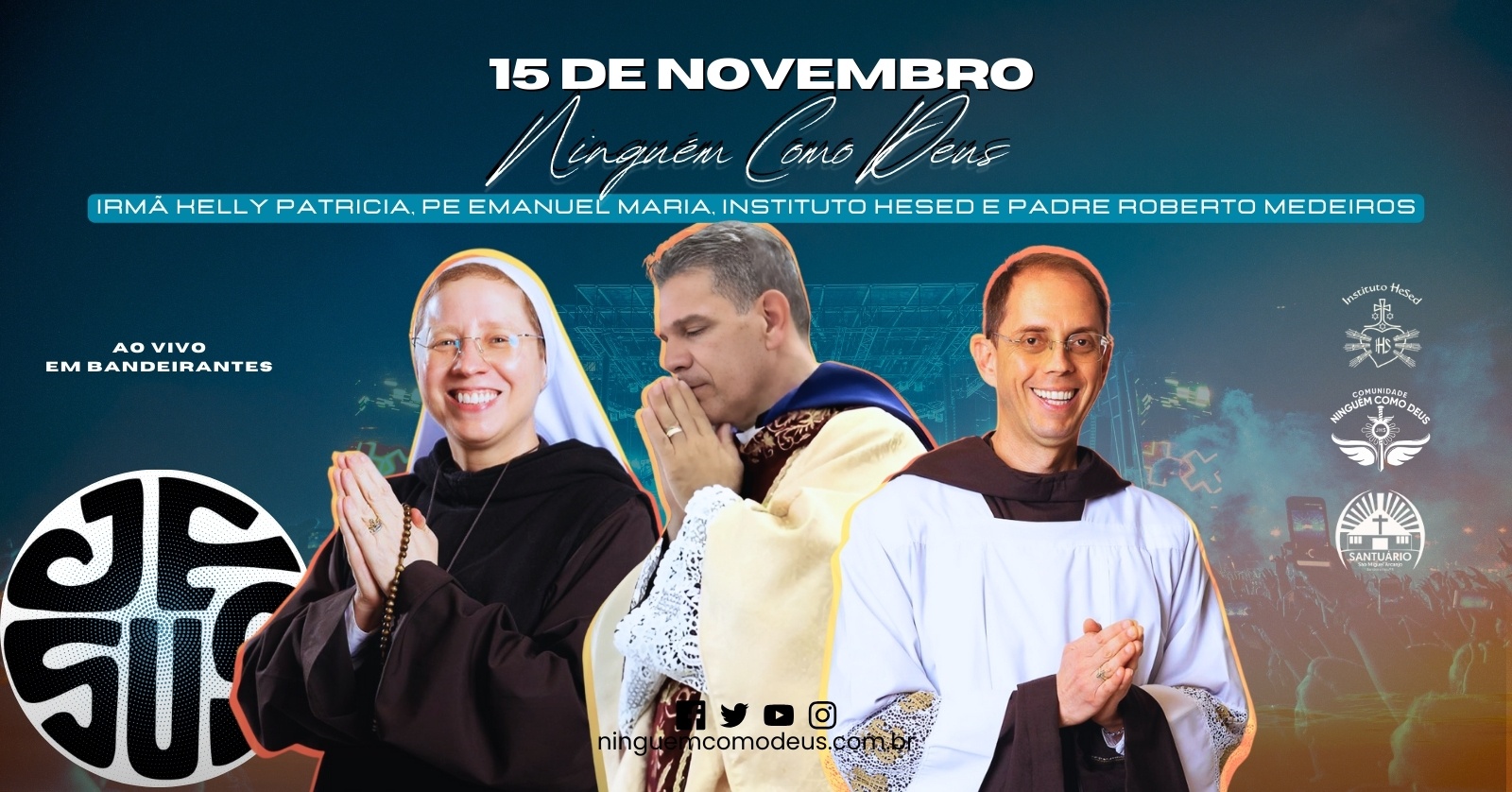 Irmã Kelly Patrícia, Padre Emanuel, Instituto Hesed e Padre Roberto Medeiros em Bandeirantes PR