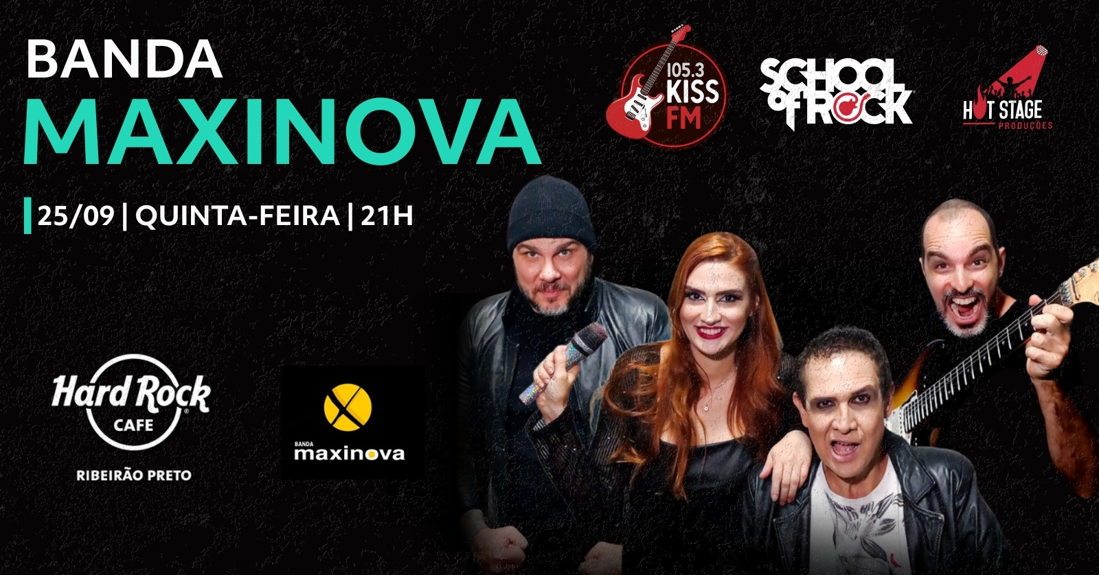 Maxinova – Flashbacks e Pop Rock no Hard Rock Cafe Ribeirão Preto