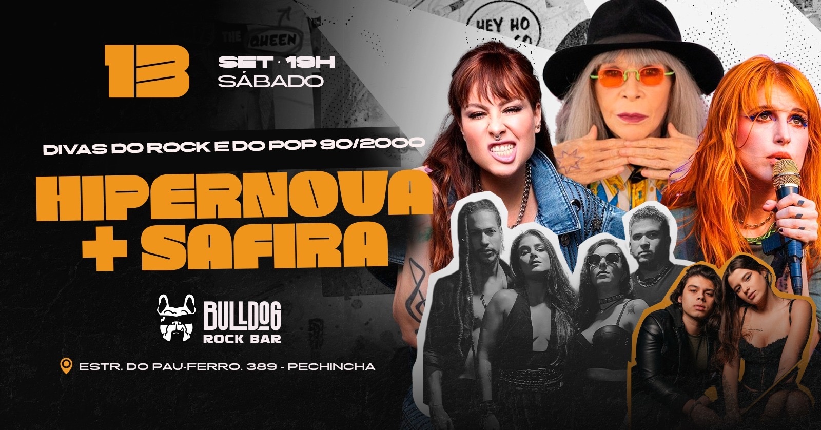 13 de Setembro - SHE ROCK SHOW com a banda HIPERNOVA + Abertura com a banda SAFIRA!