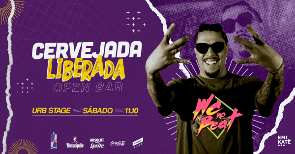 Imagem do evento CERVEJADA LIBERADA COM WC NO BEAT // 11.10.2025 - SÁBADO // URB STAGE