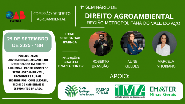 Imagem do evento I Seminário de Direito Agroambiental da região metropolitana do Vale do aço