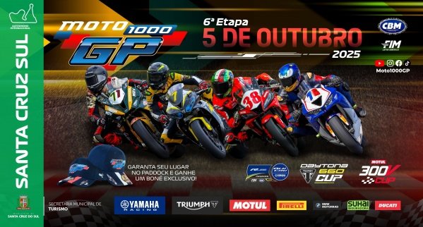 Imagem do evento MOTO1000GP | 6ª ETAPA | TEMPORADA 2025 | SANTA CRUZ DO SUL