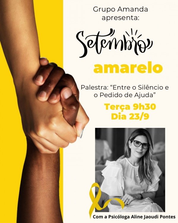 SETEMBRO AMARELO - PALESTRA ENTRE O SILÊNCIO E O PEDIDO DE AJUDA em ...