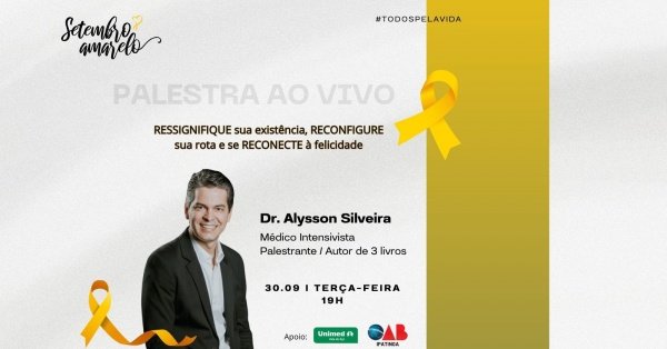 Setembro Amarelo - Todos pela vida - online - Sympla