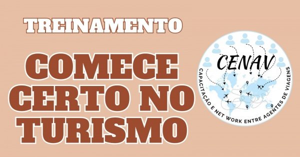 Imagem do evento COMECE CERTO NO TURISMO / On Line - Turma Janeiro-2026-Noturno