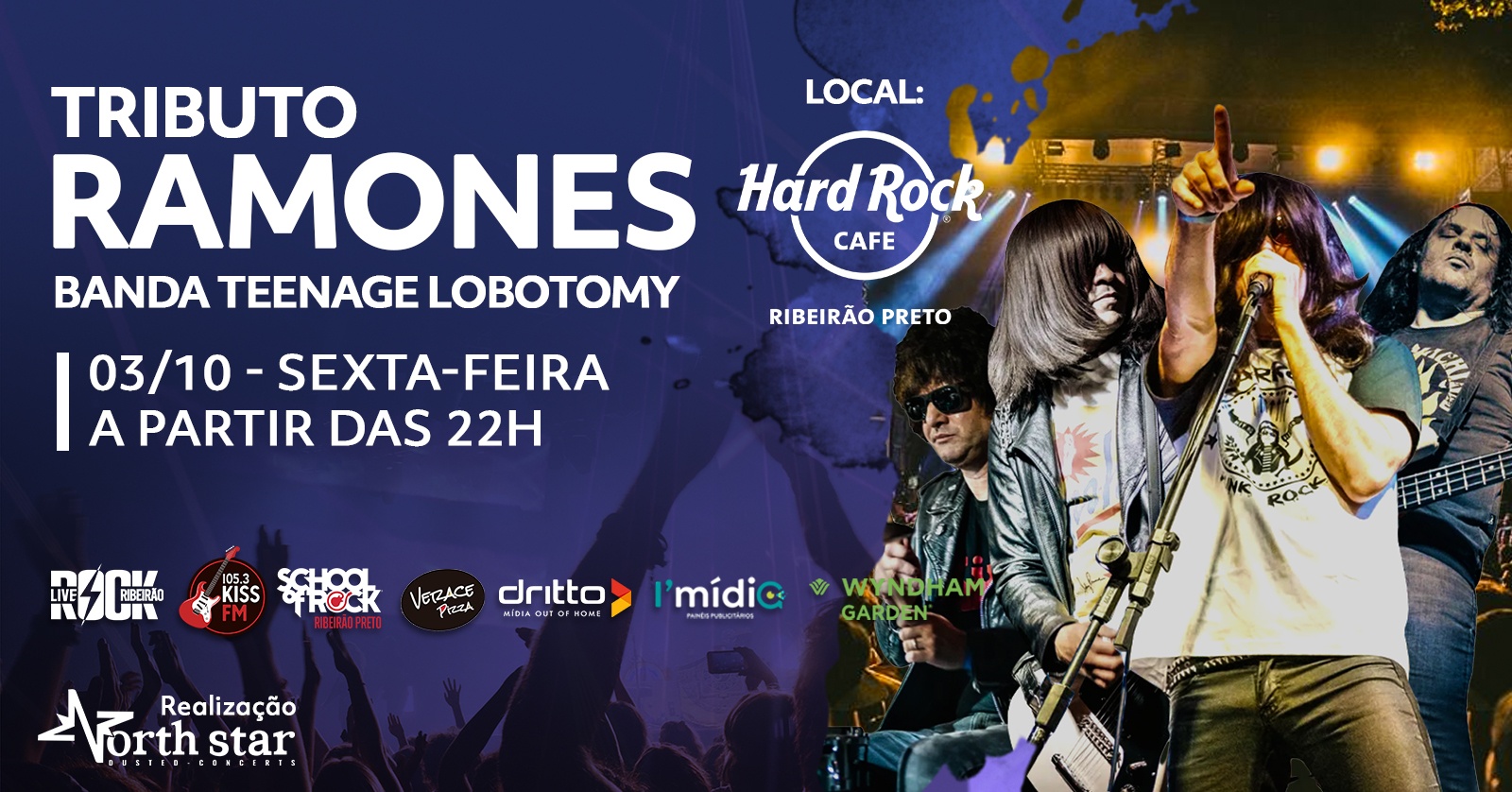 Teenage Lobotomy – Ramones Tribute no Hard Rock Cafe Ribeirão Preto